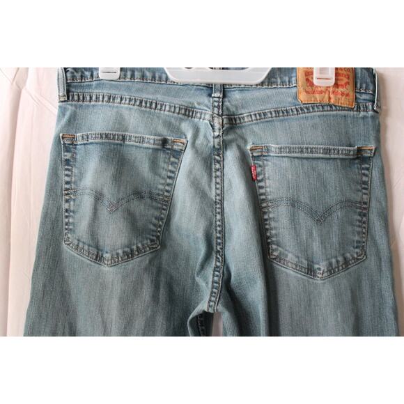 LEVIS 505 Men Jeans Size 34x34 Blue/Straight Leg/medium wash denim *Nice - Picture 9 of 10